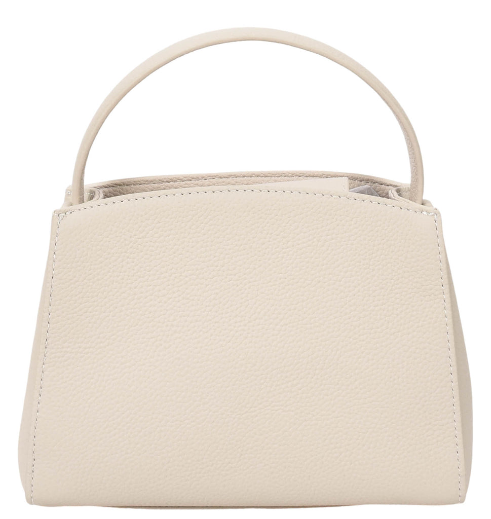 Halifax Women Small Leather Top Handle Shoulder Handbag  Off white-8