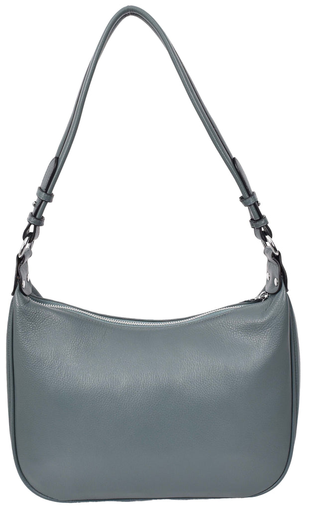 Kitchener Women's Leather  Organiser Hobo Style Shoulder Bag Teal-9