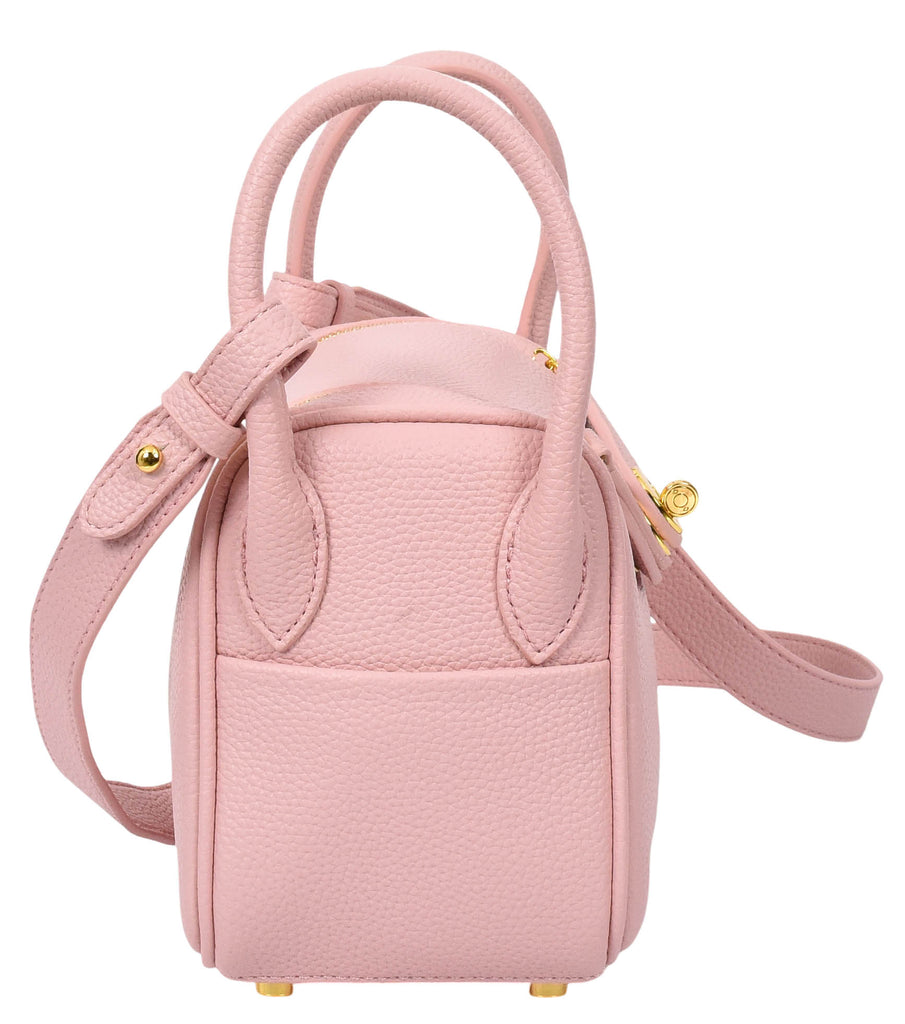 Regina Women's Faux Leather Mini Shoulder Strap Bag Pink-9