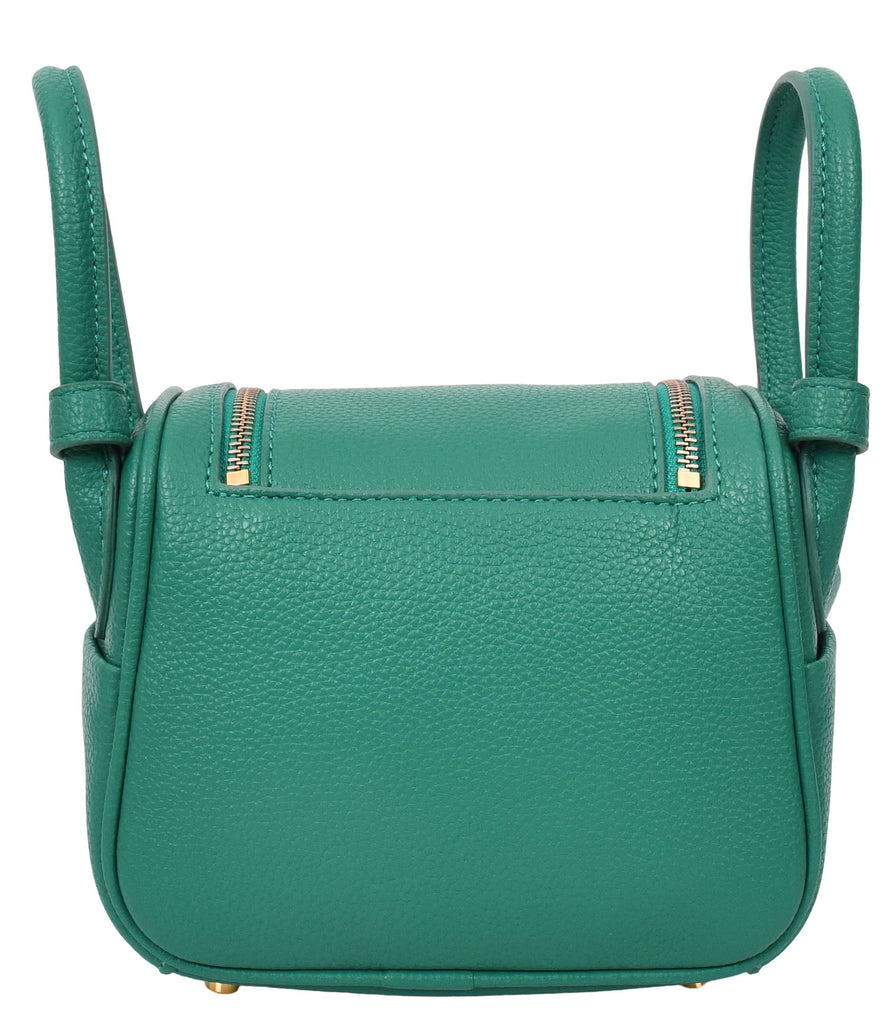 Regina Women's Faux Leather Mini Shoulder Strap Bag Green-9