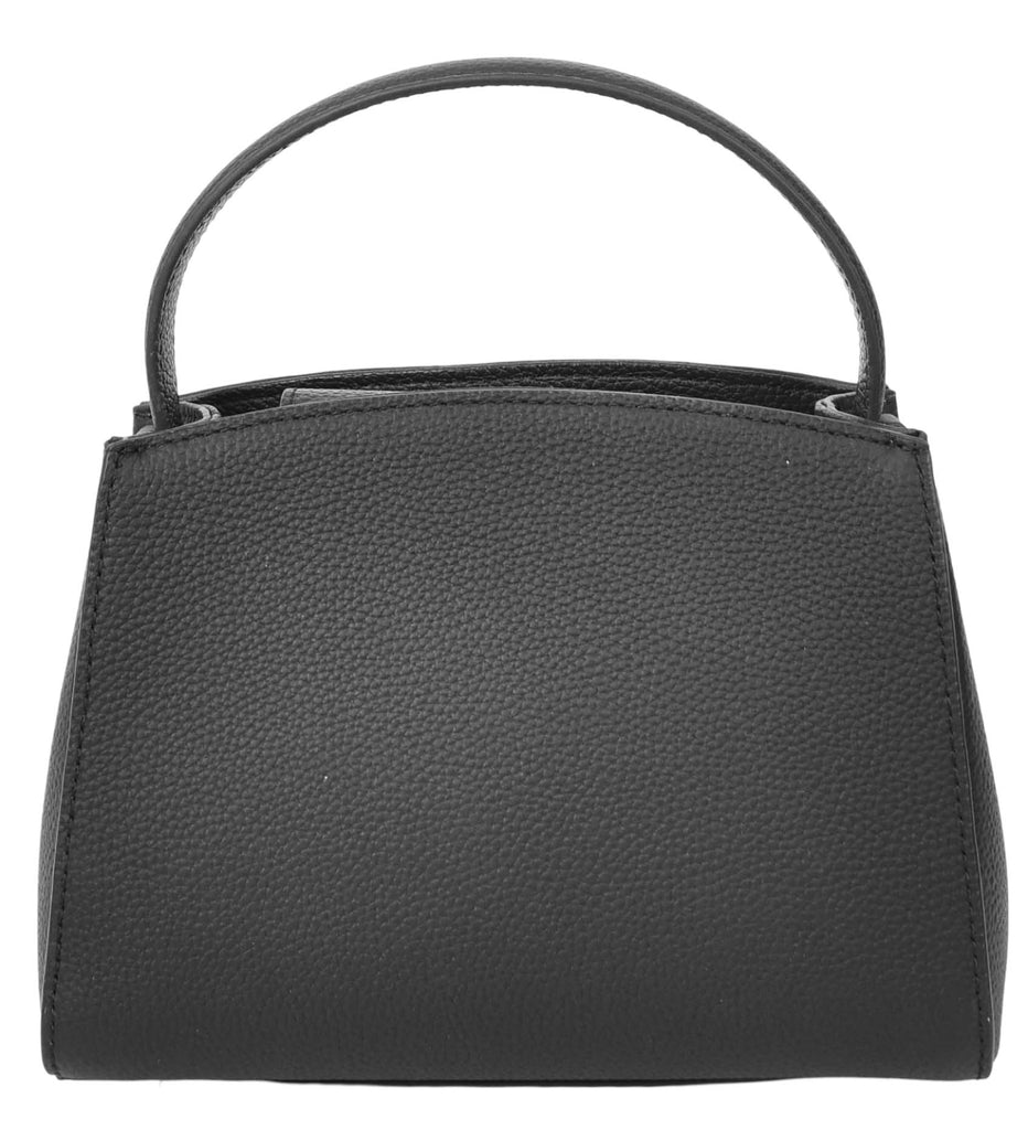 Halifax Women Small Leather Top Handle Shoulder Handbag  Black-9