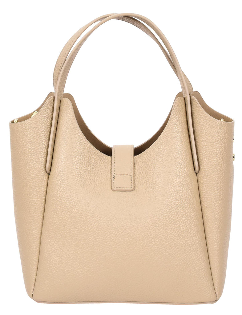 Montreal  Women's Small Faux Leather Shoulder Handbag Beige-9