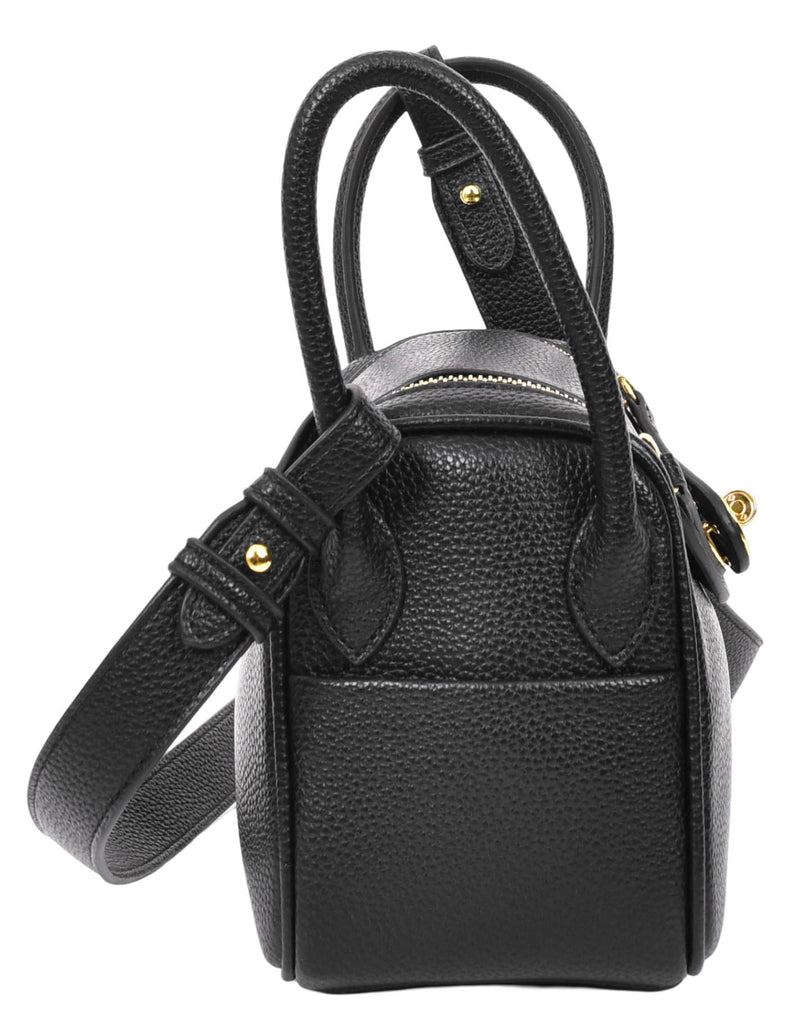 Regina Women's Faux Leather Mini Shoulder Strap Bag  Black-8