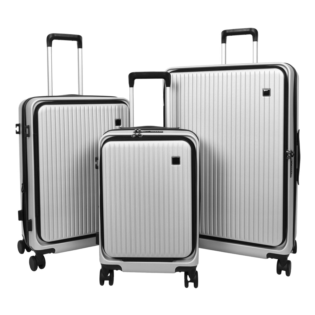 DR692 Four Wheel Suitcase Hard Shell Luggage Silver-1