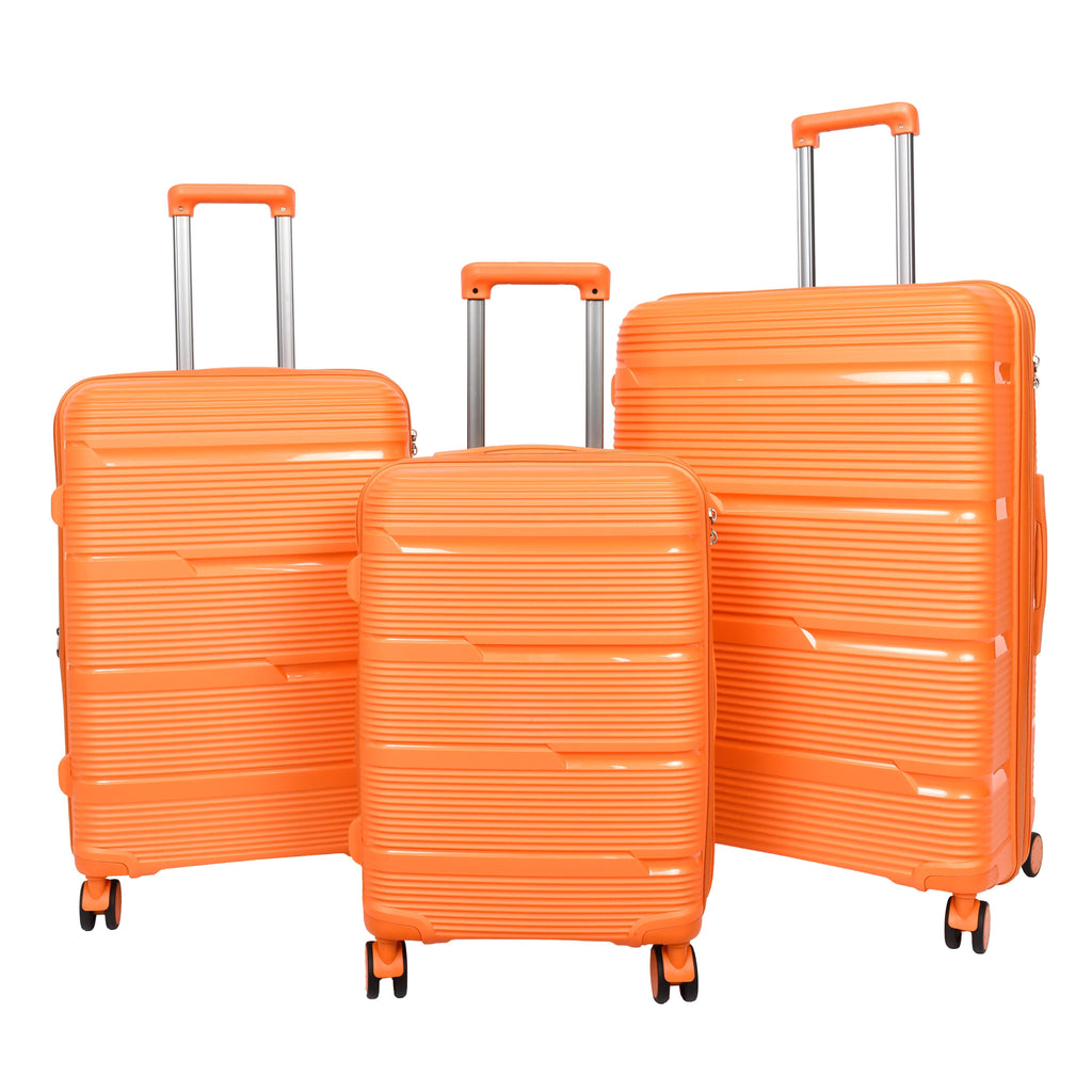 DR690 Four Wheel Expandable Suitcase Hard Shell Luggage Orange-1