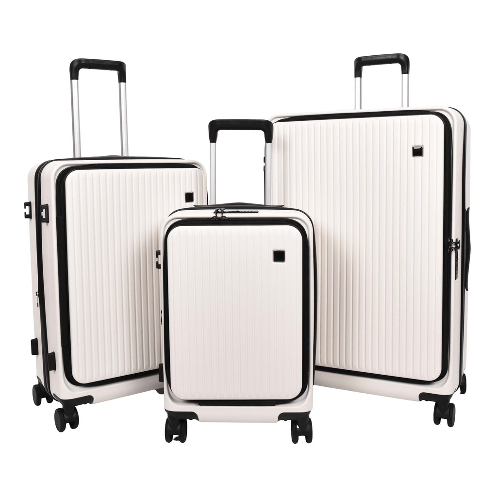 DR692 Four Wheel Suitcase Hard Shell Luggage White-1