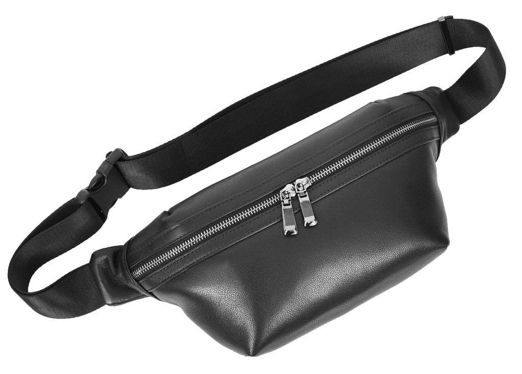 Cargoclip Genuine Leather Waist pack Bum Organiser Bag Black-1