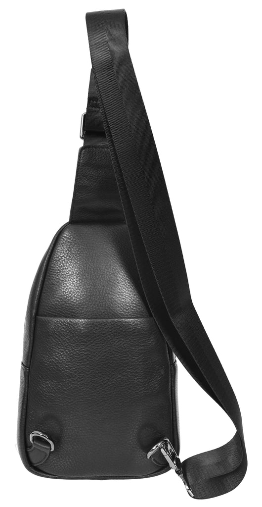 Nomadpack Genuine Leather Cross-Body Travel Chest Bag Black-3