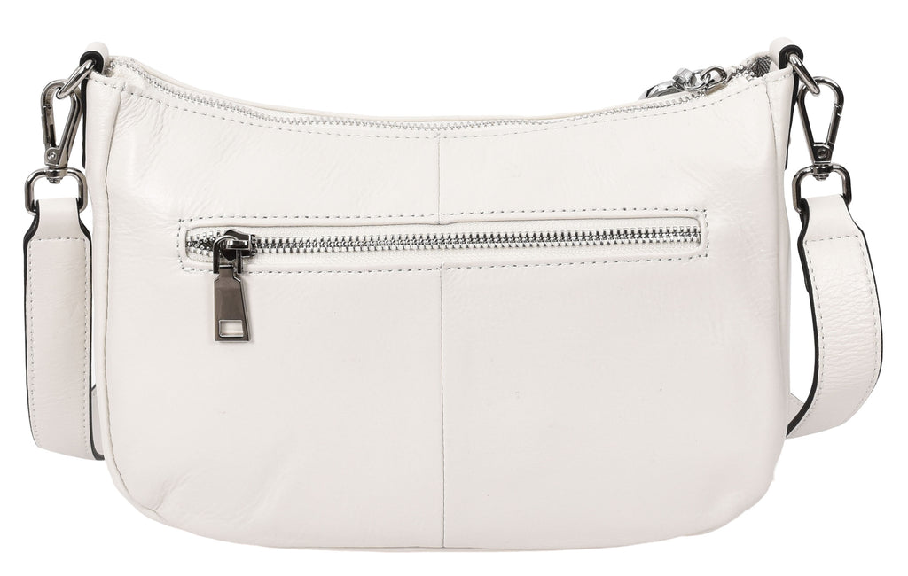 Blingstrap Women Leather Cross-Body Strap Handbag White-3