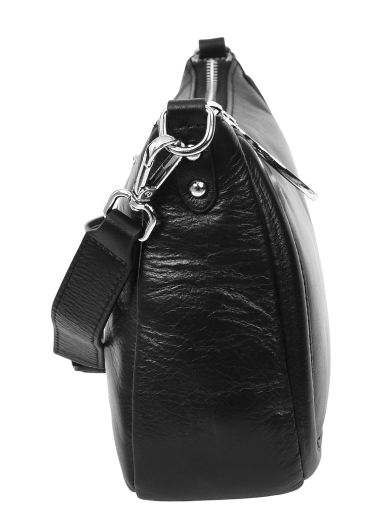 Blingstrap Women Leather Cross-Body Strap Handbag Black-4