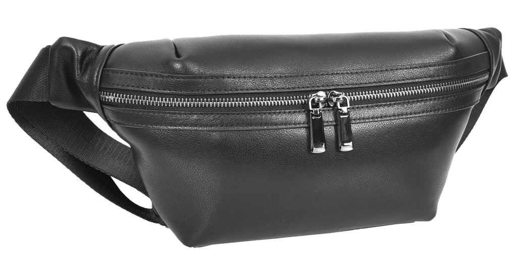 Cargoclip Genuine Leather Waist pack Bum Organiser Bag Black-4