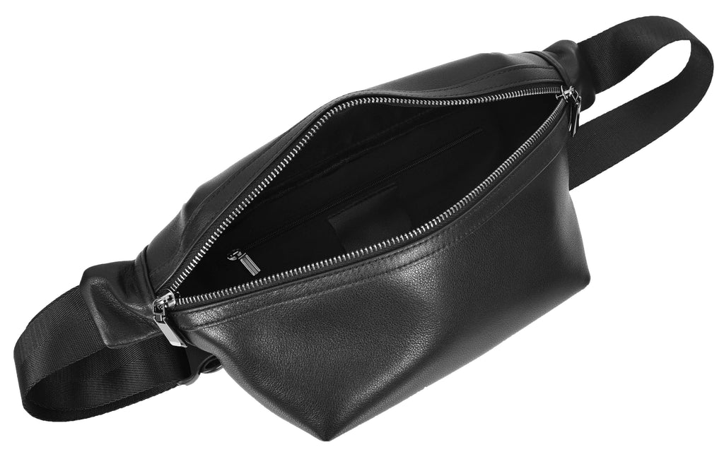 Cargoclip Genuine Leather Waist pack Bum Organiser Bag Black-5