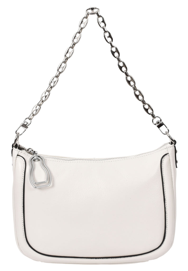 Blingstrap Women Leather Cross-Body Strap Handbag White-6