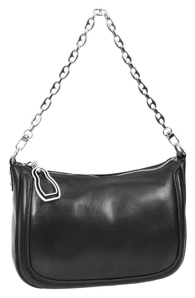 Blingstrap Women Leather Cross-Body Strap Handbag Black-7