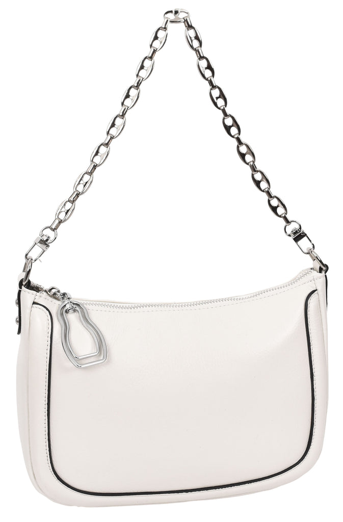 Blingstrap Women Leather Cross-Body Strap Handbag White-9