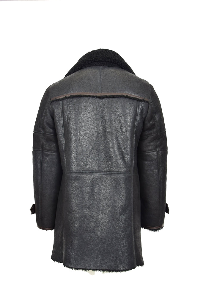 DR118 Men's Winter Sheepskin Coat Black5