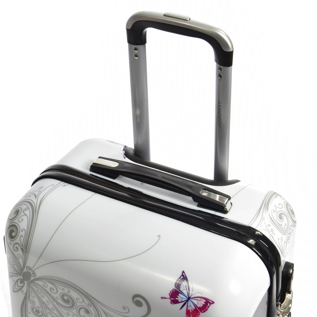 DR629 Expandable Four Wheel Hard Shell Travel Luggage With Butterfly Print 15