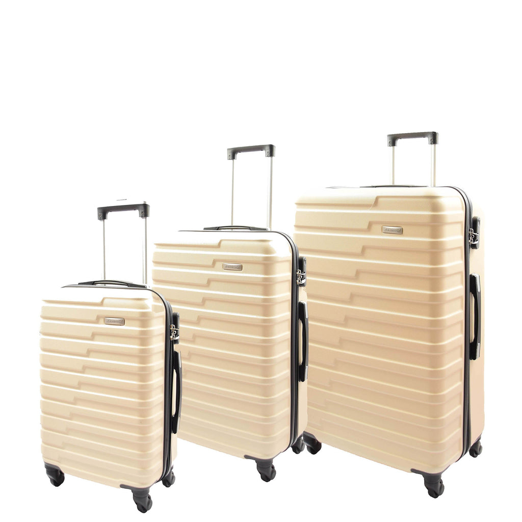 DR552 Hard Shell Four Wheel Suitcase Luggage Off White 1