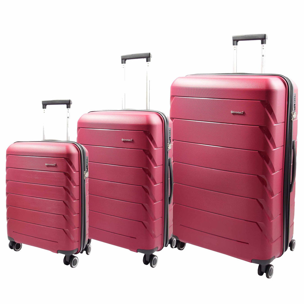 DR553 Expandable Hard Shell Luggage With 8 Spinner Wheels Burgundy 1