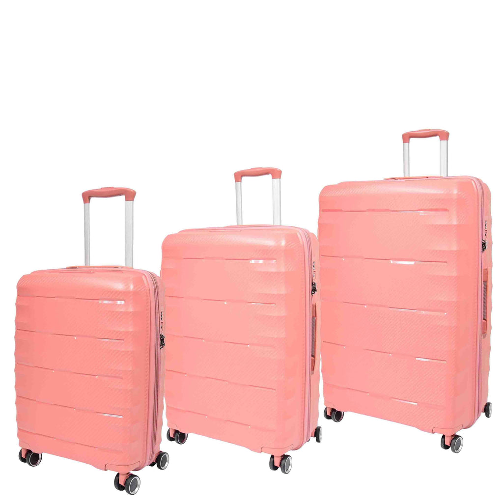 DR541 Expandable ABS Luggage With 8 Wheels Rose Gold  1
