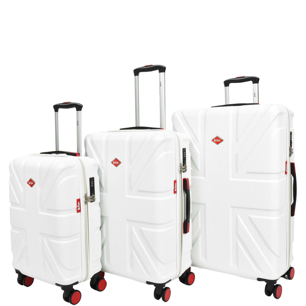 DR631 Hard Shell Four Spinner Wheeled Travel Suitcases White 1