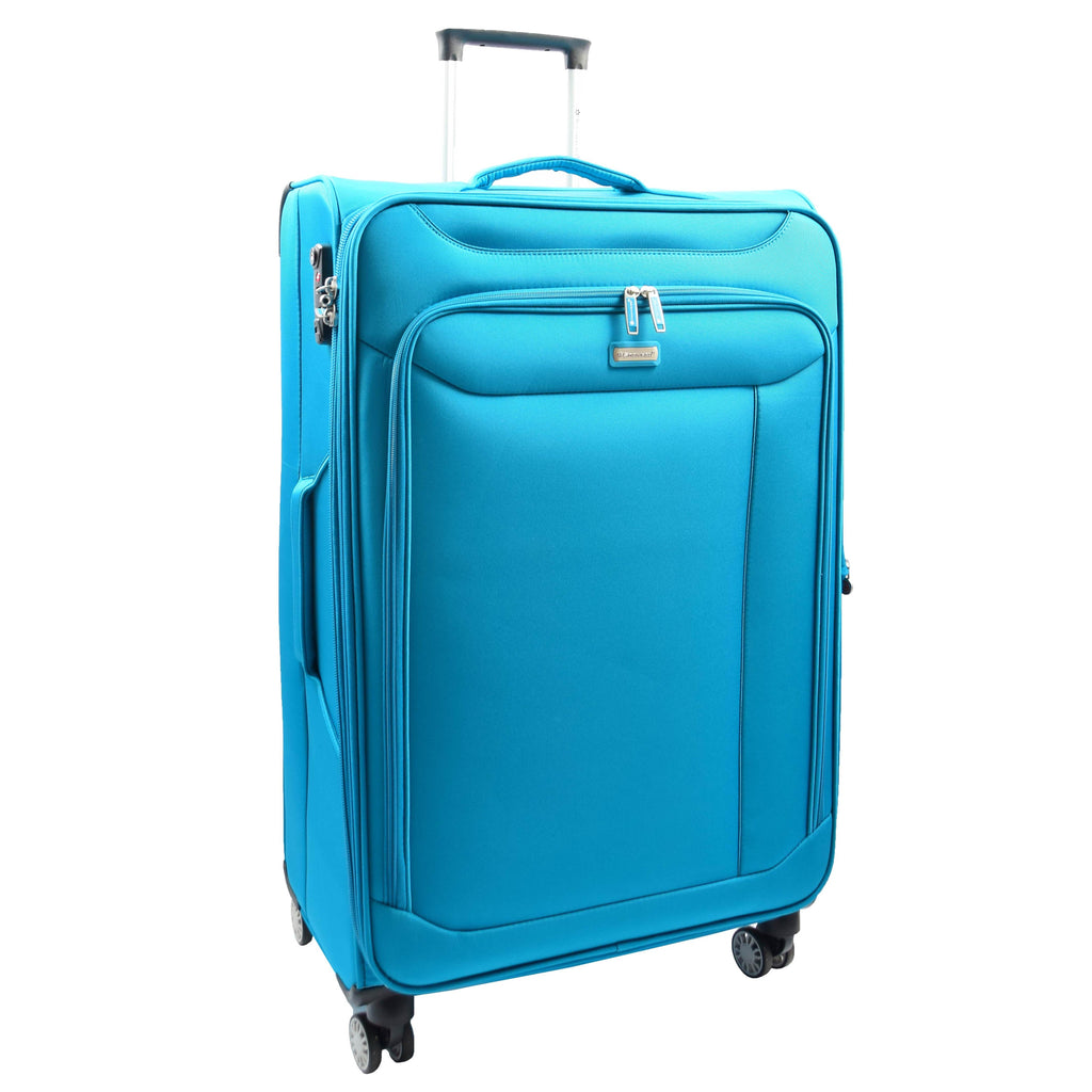 DR644 Soft Luggage Four Wheeled Suitcase With TSA Lock Teal 2