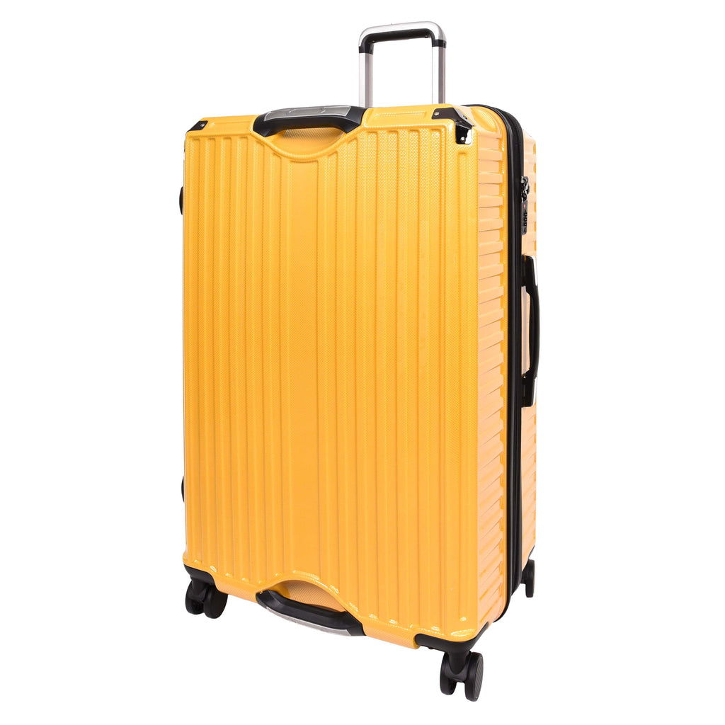 DR691 Four Wheel Suitcase Hard Shell Luggage Yellow-2