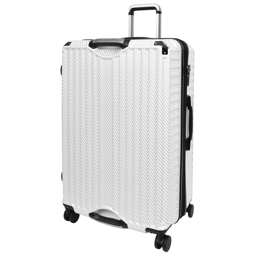 DR691 Four Wheel Suitcase Hard Shell Luggage White-2