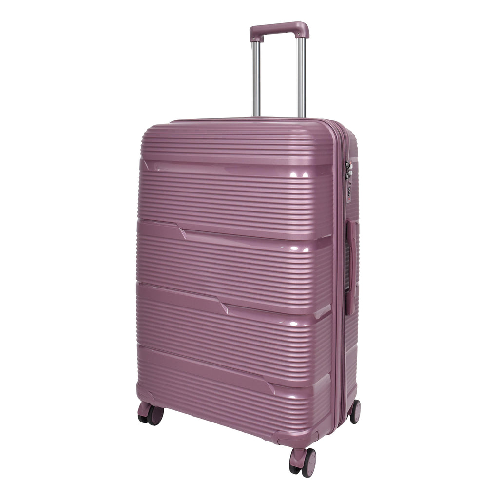 DR690 Four Wheel Expandable Suitcase Hard Shell Luggage Purple-2