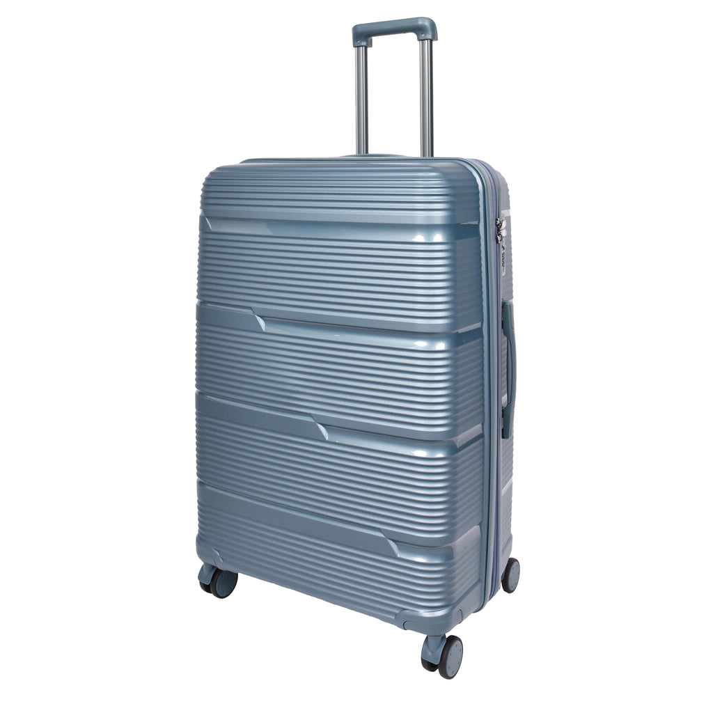 DR690 Four Wheel Expandable Suitcase Hard Shell Luggage Blue-2