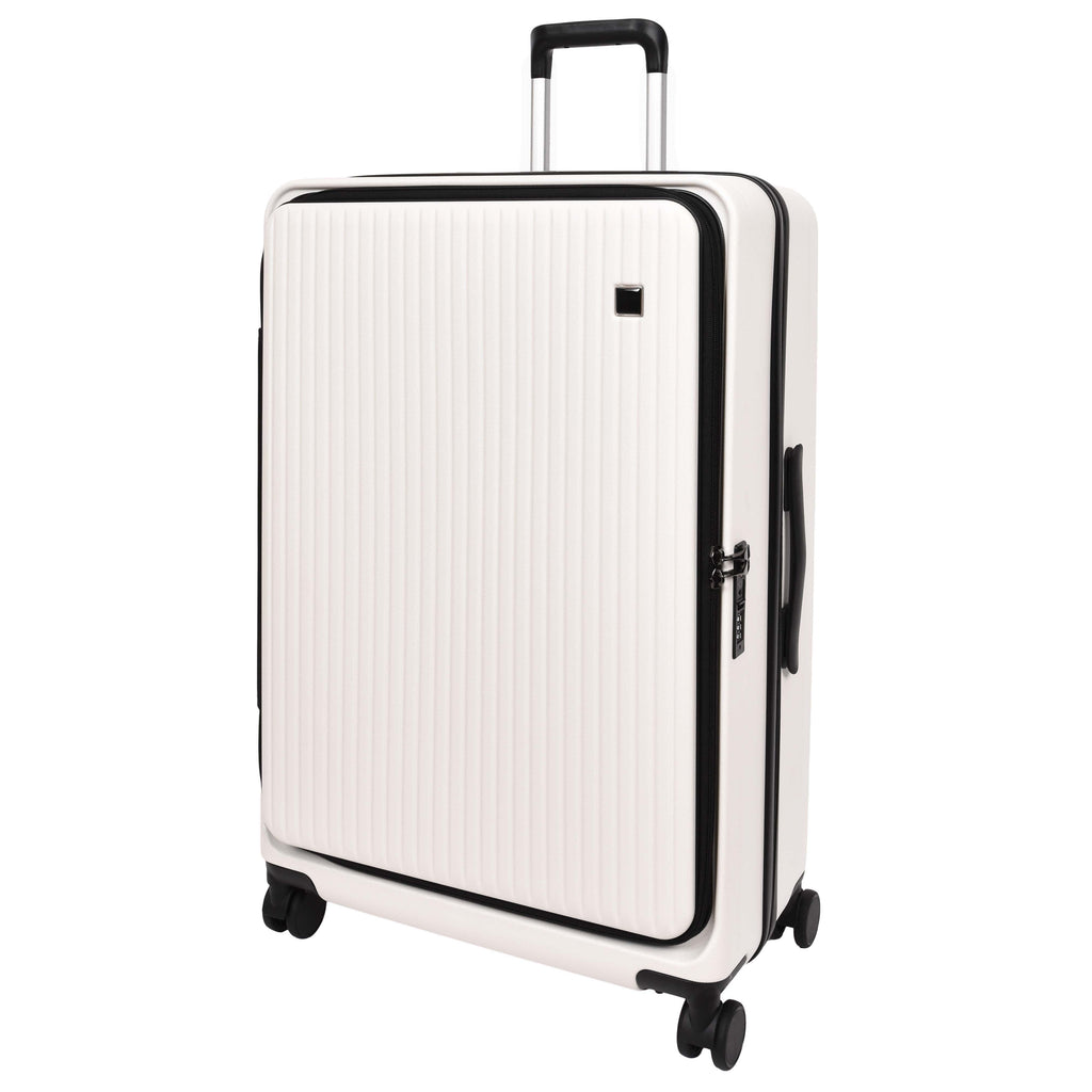 DR692 Four Wheel Suitcase Hard Shell Luggage White-6