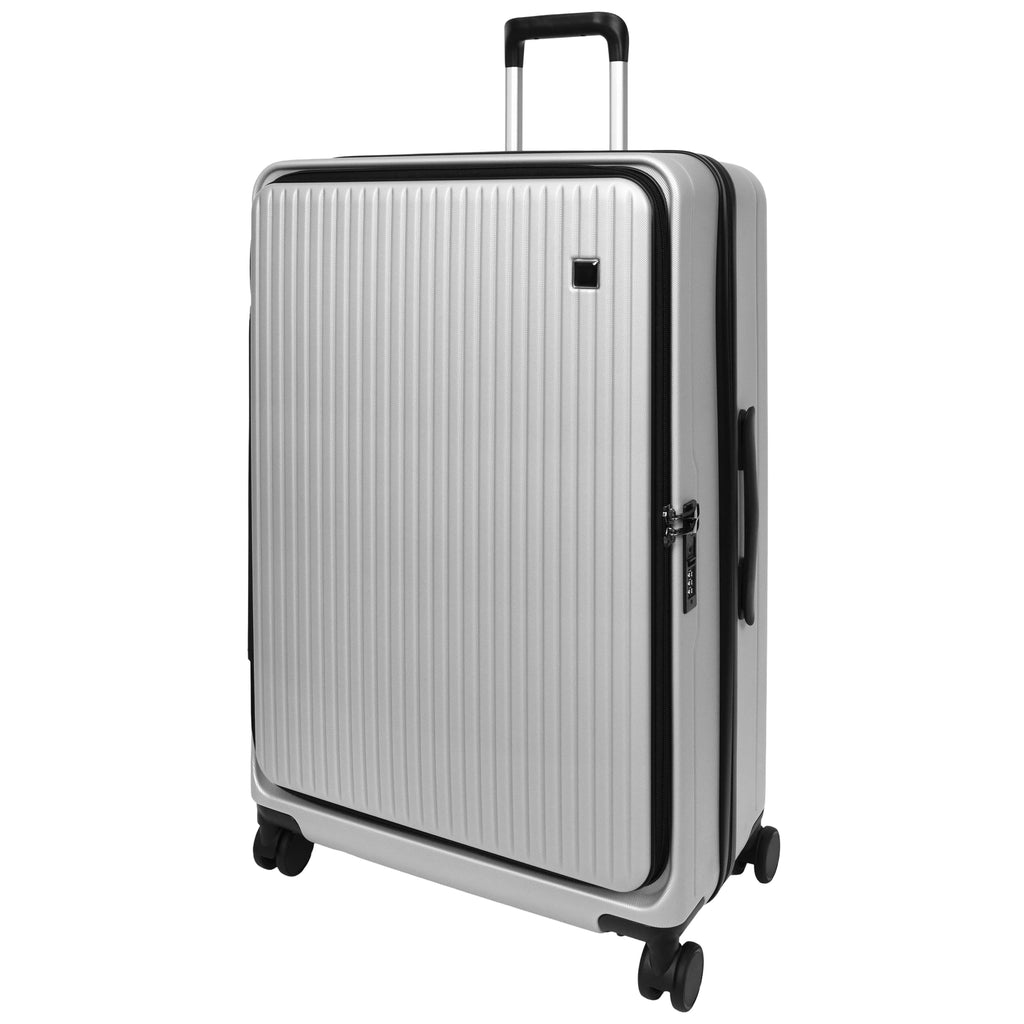 DR692 Four Wheel Suitcase Hard Shell Luggage Silver-2