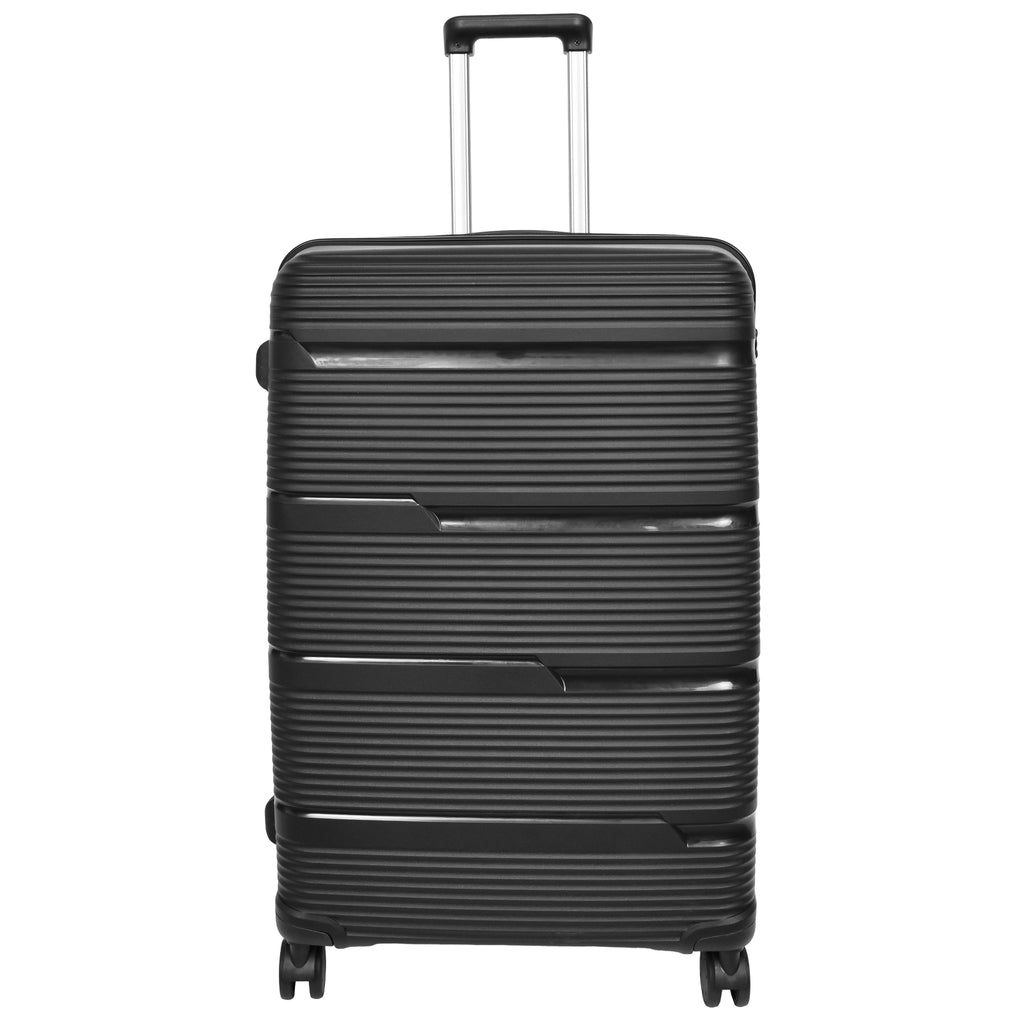 DR690 Four Wheel Expandable Suitcase Hard Shell Luggage Black-5