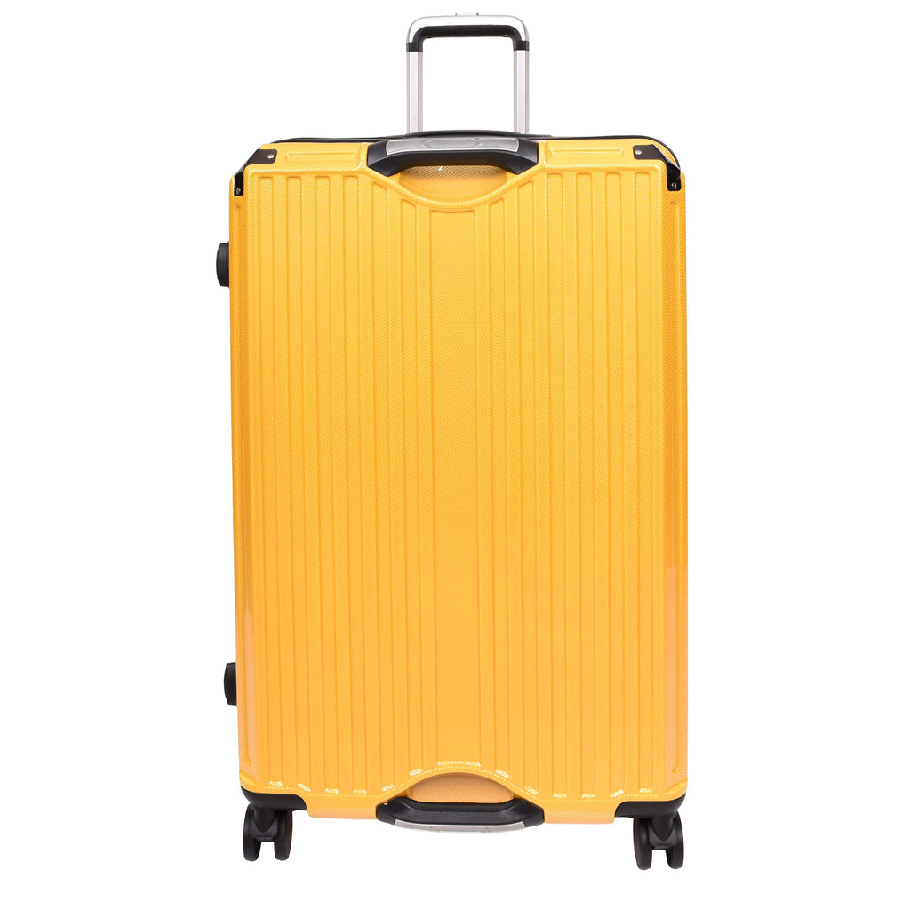 DR691 Four Wheel Suitcase Hard Shell Luggage Yellow-3