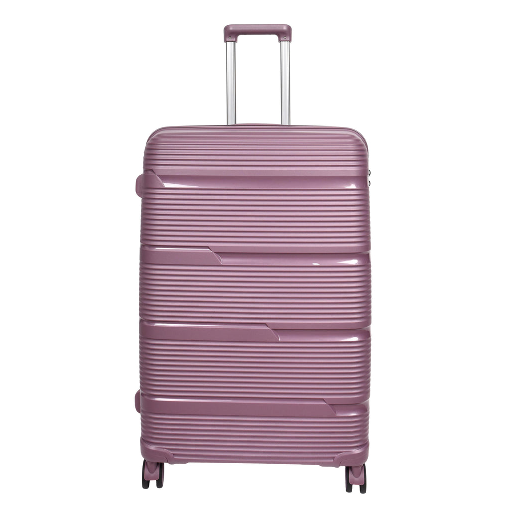 DR690 Four Wheel Expandable Suitcase Hard Shell Luggage Purple-3