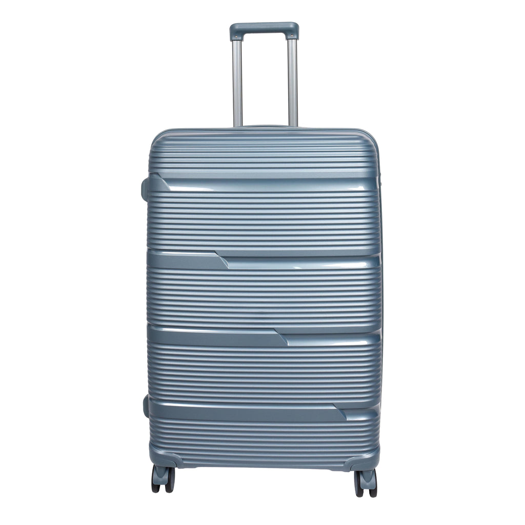 DR690 Four Wheel Expandable Suitcase Hard Shell Luggage Blue-3