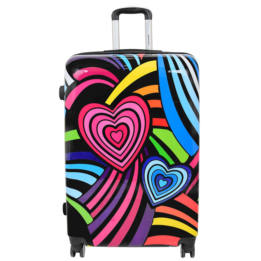 DR622 Lightweight Four Wheeled Luggage With Multi-Hearts Print 3