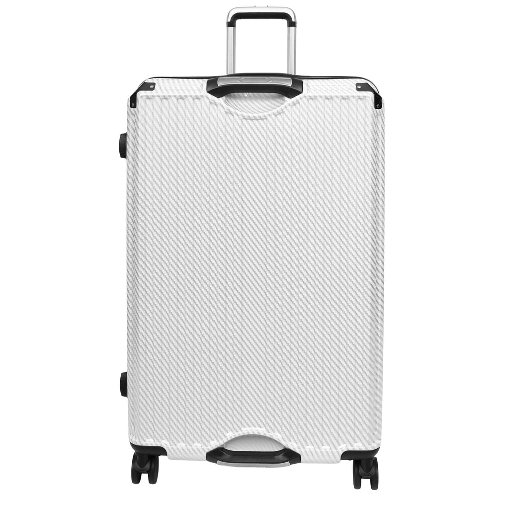 DR691 Four Wheel Suitcase Hard Shell Luggage White-3