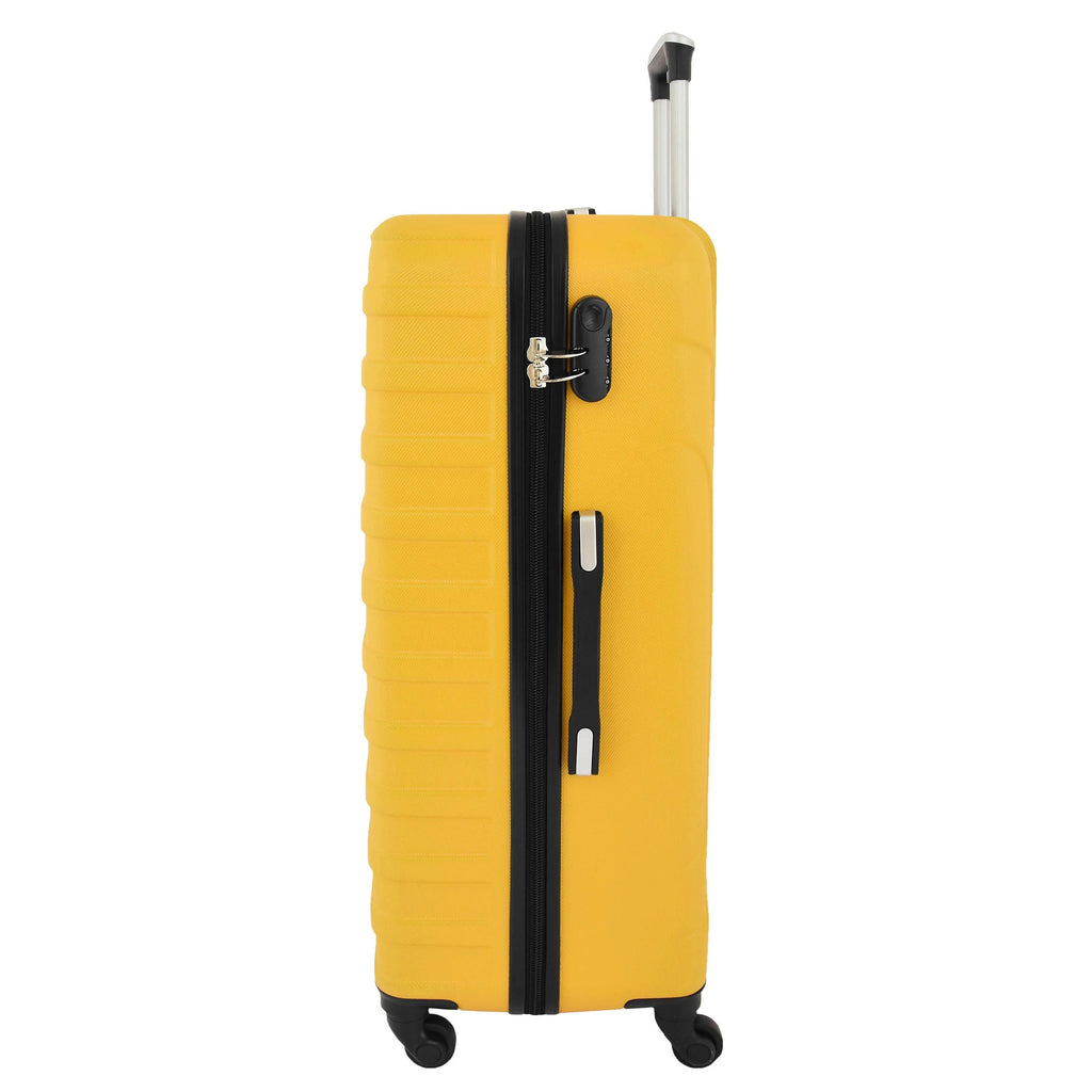 DR538 Digit Lock Hard Shell Four Wheel Luggage Yellow 3