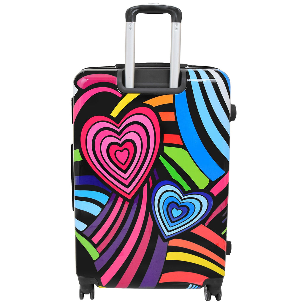 DR622 Lightweight Four Wheeled Luggage With Multi-Hearts Print 5