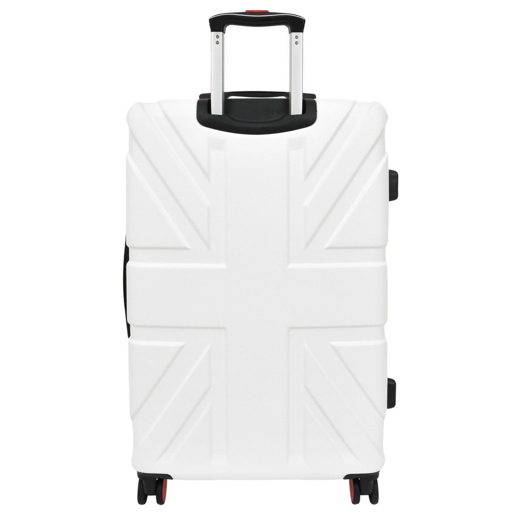 DR631 Hard Shell Four Spinner Wheeled Travel Suitcases White 5