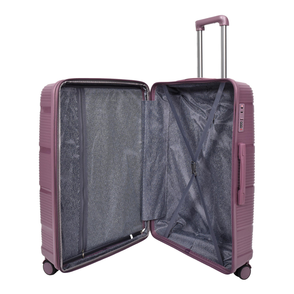 DR690 Four Wheel Expandable Suitcase Hard Shell Luggage Purple-8