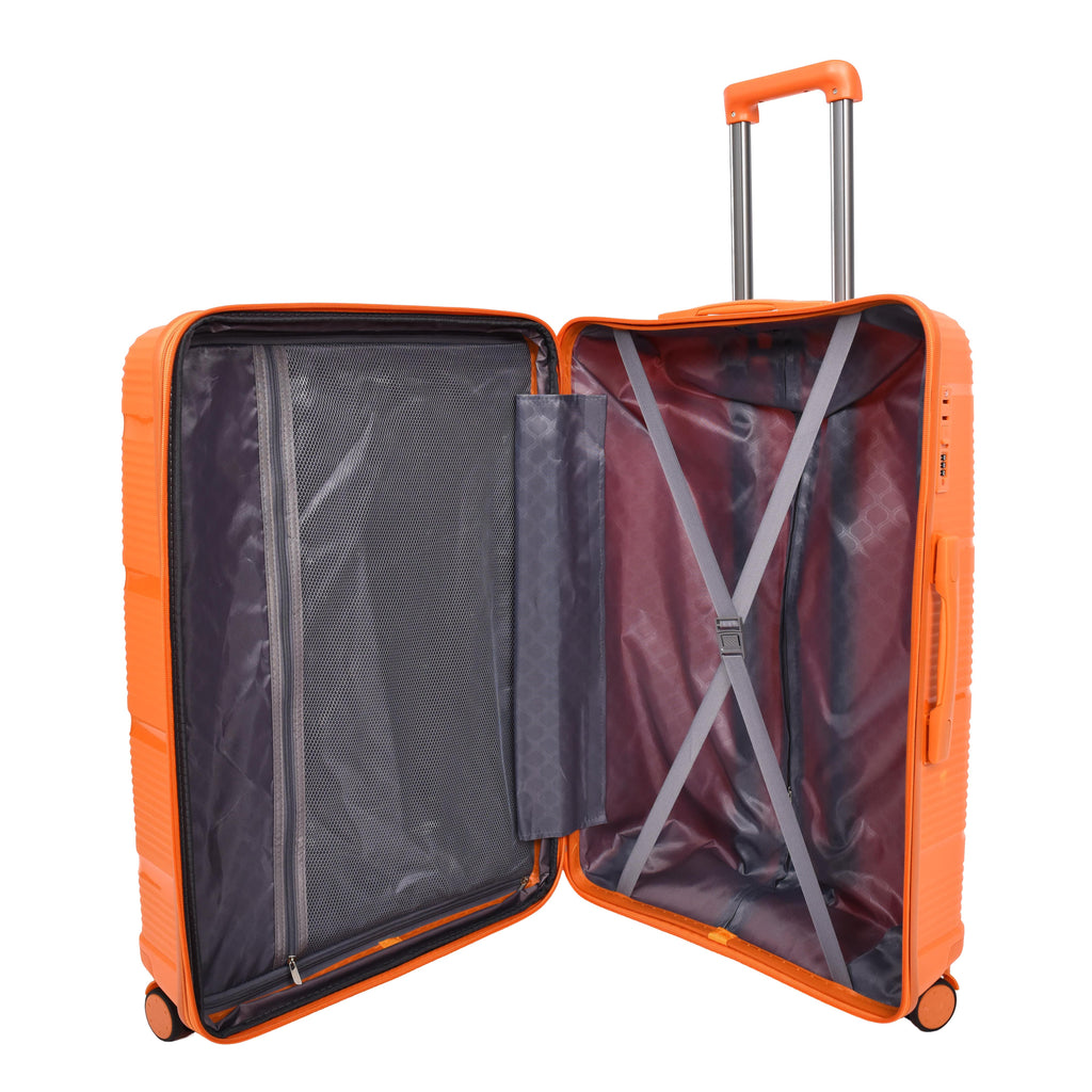 DR690 Four Wheel Expandable Suitcase Hard Shell Luggage Orange-7