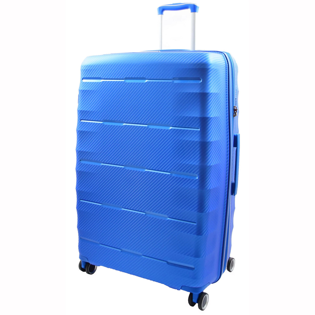 DR541 Expandable ABS Luggage with 8 Wheels Blue 2