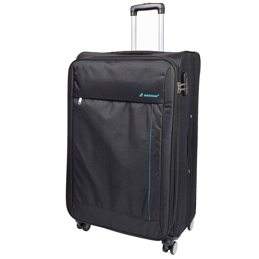 DR549 Expandable 8 Spinner Wheel Soft Luggage Black 2