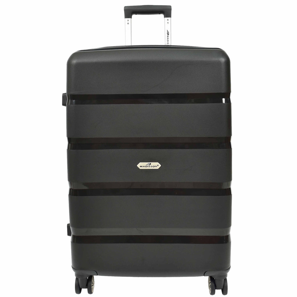 DR646 Expandable Travel Suitcases Hard Shell Four Wheel PP Luggage Black 2