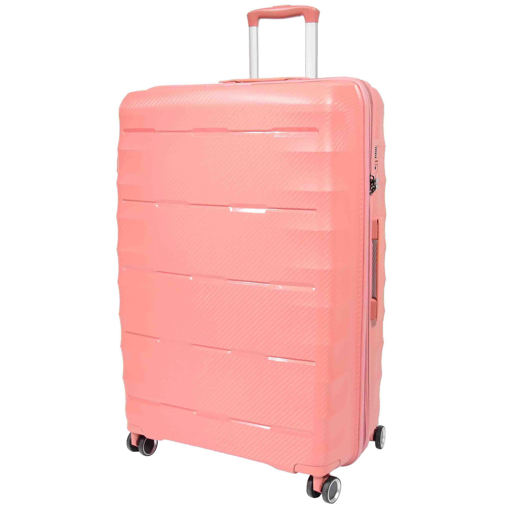 DR541 Expandable ABS Luggage With 8 Wheels Rose Gold 2