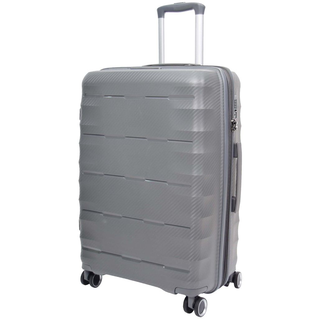 DR541 Expandable ABS Luggage With 8 Wheels Grey 2