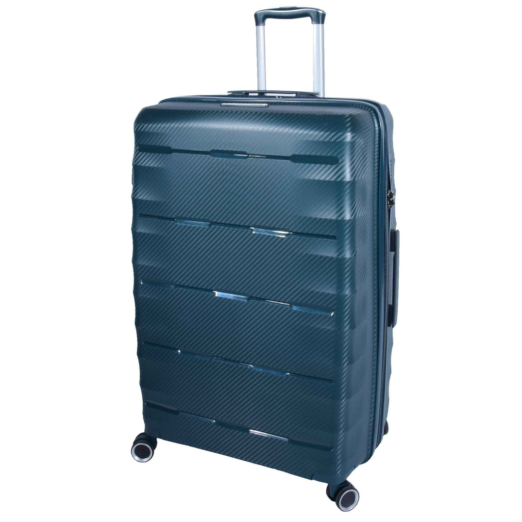 DR541 Expandable ABS Luggage With 8 Wheels Green 2