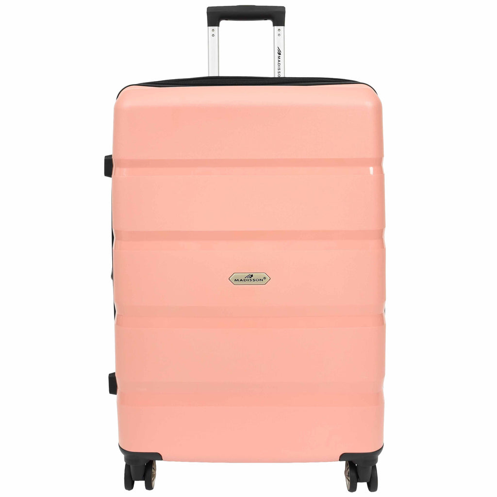 DR646 Expandable Travel Suitcases Hard Shell Four Wheel PP Luggage Rose Gold 2